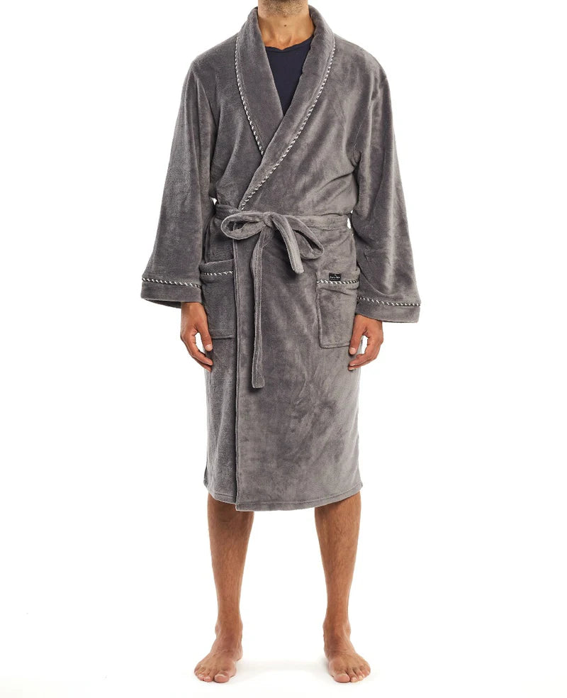 Fleece Rope Edge Dressing Gown