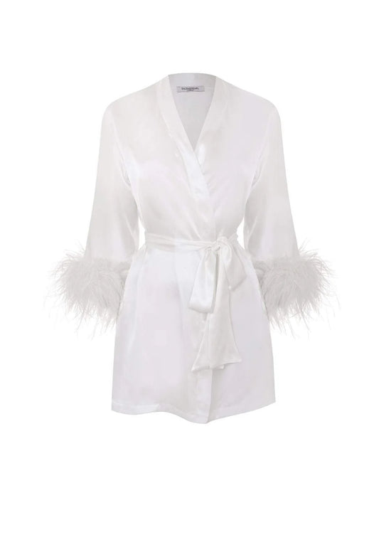 MIA FEATHER TRIM ROBE