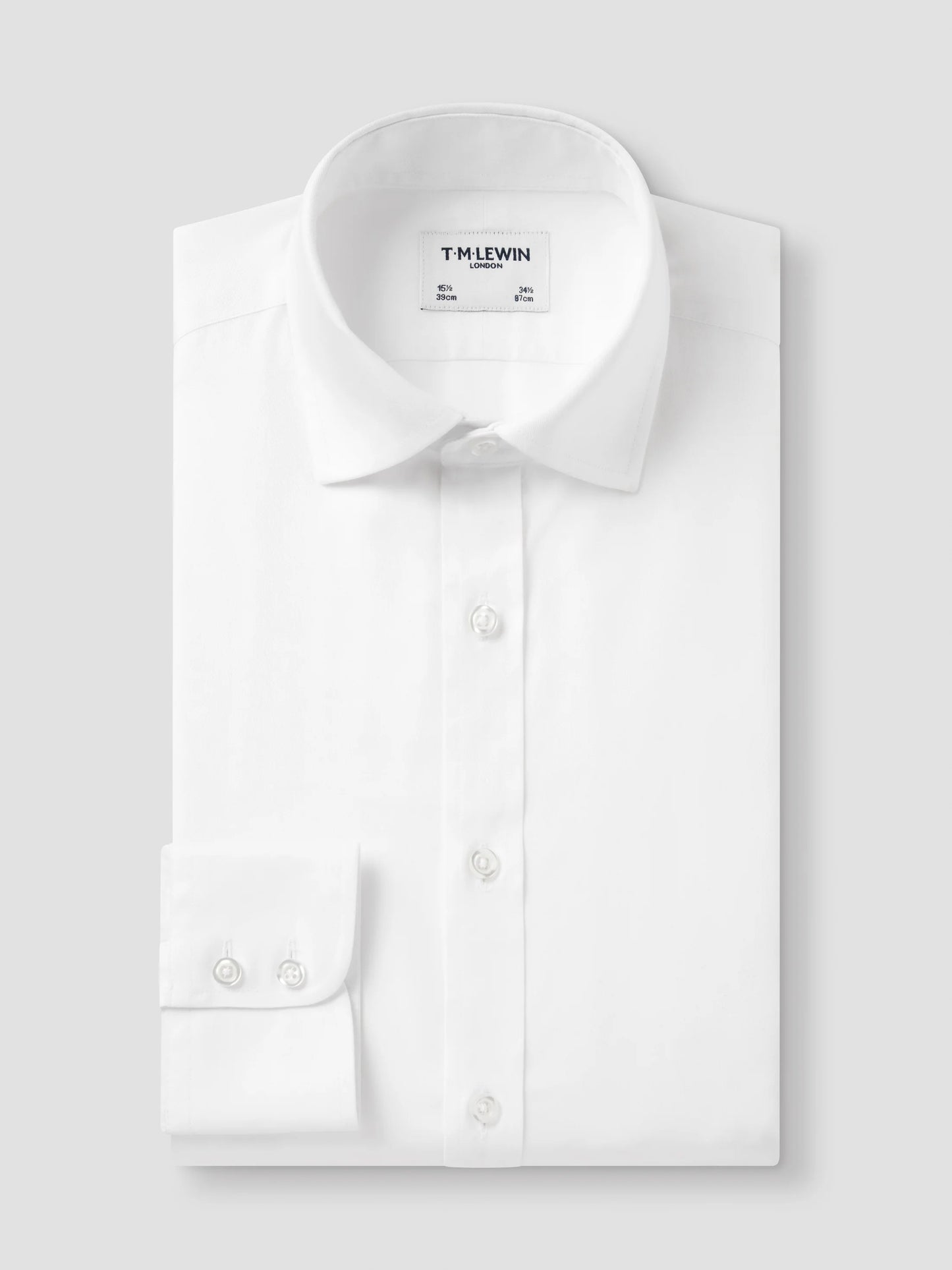 Non-Iron Twill Slim Fit Single Cuff Classic Collar Shirt