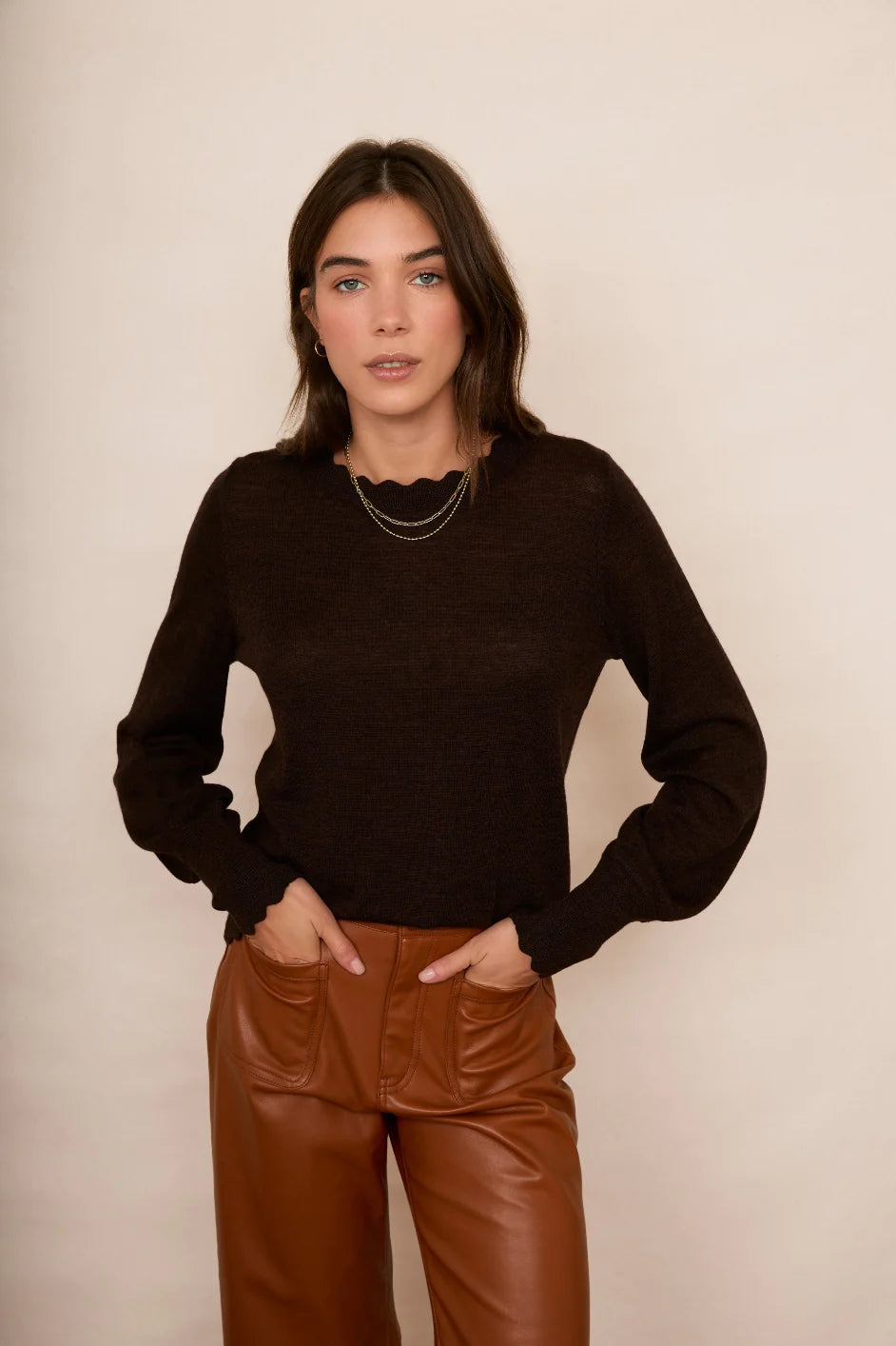 Fleurine Scallop Jumper