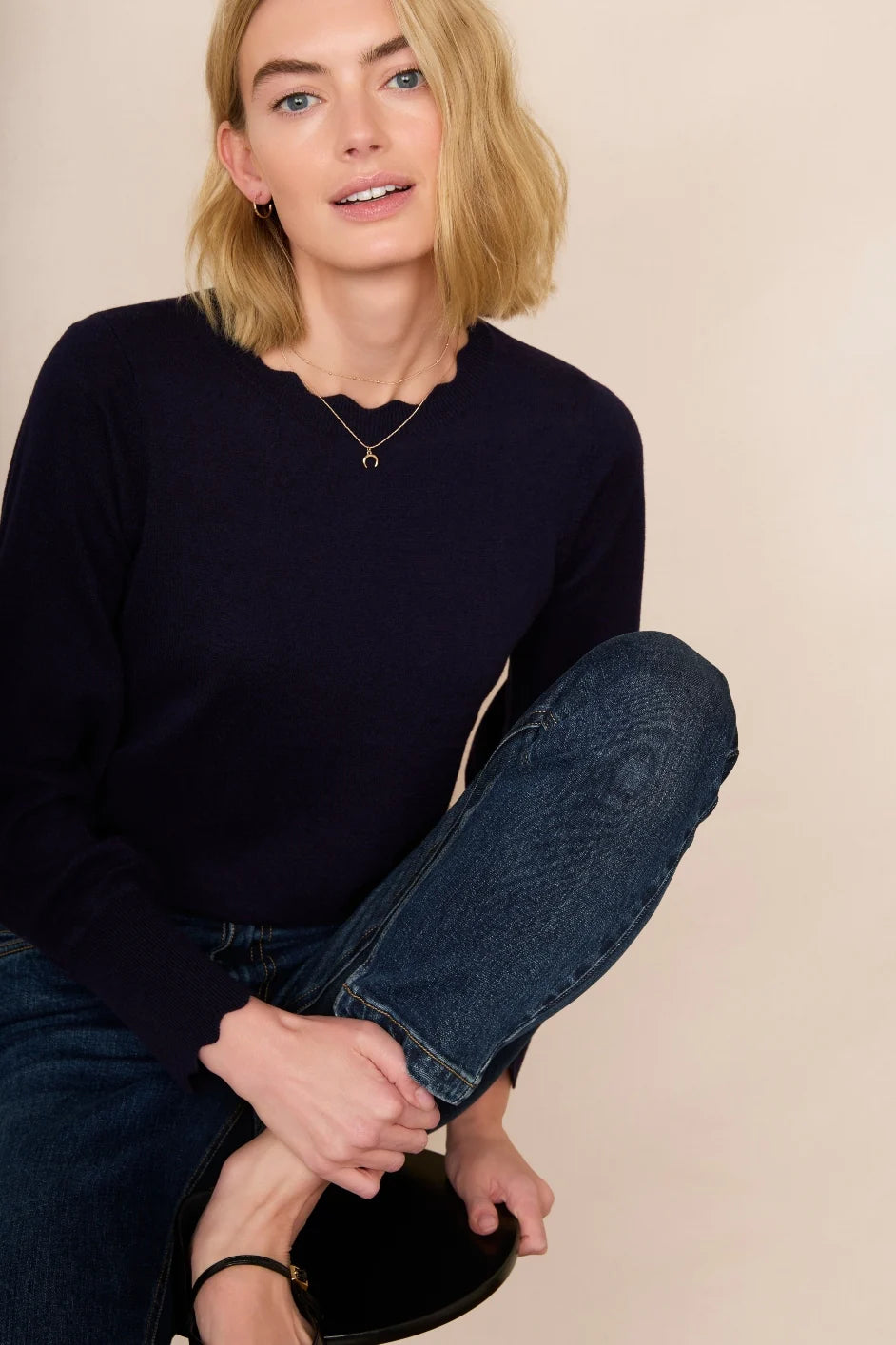 Fleurine Scallop Jumper